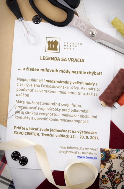 Po takmer 10 ročnej pauze sa v roku 2017 koná už 45. ročník výstavy Trenčín Mesto Módy.