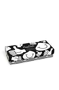 Happy Socks - Ponožky Black and White (4-pak)