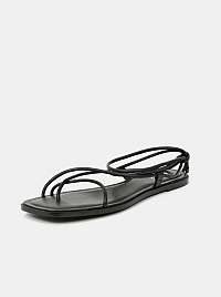 ALDO čierne kožené sandále Oita