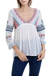 Anany biely top Blus Vitoria