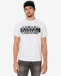 Armani Exchange biele pánske tričko