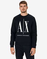 Armani Exchange modré pánska mikina