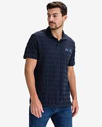 Armani Exchange modré pánske polo tričko