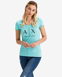 Armani Exchange tyrkysové dámske tričko