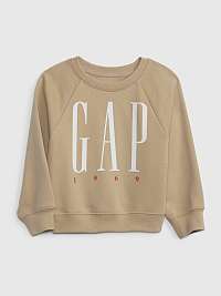 Béžová dievčenská mikina s logom GAP 1969 GAP