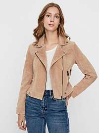 Béžová semišová bunda VERO MODA Royce