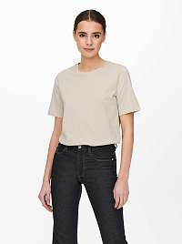 Béžové dámske basic tričko ONLY New Only