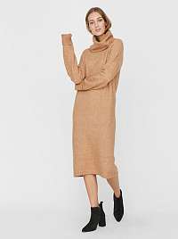 Béžové svetrové šaty VERO MODA Gaiva