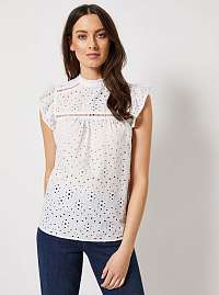 Biela blúzka s madeirou Dorothy Perkins