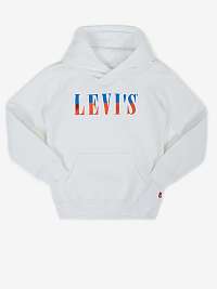 Biela dievčenská mikina Levi's® s kapucňou