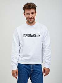 Biela pánska mikina s kapucňou DSQUARED2
