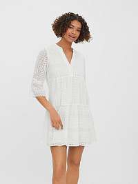 Biele čipkované šaty VERO MODA Honey