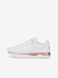 Biele dámske kožené tenisky Puma R78 Voyage