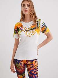Biele dámske tričko Desigual Minneapolis