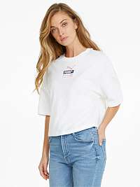 Biele dámske tričko Puma Brand Love