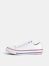 Biele kožené tenisky Converse Chuck Taylor