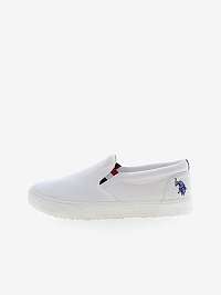 Biele pánske slip on tenisky U.S. Polo Assn. Marc