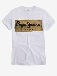 Biele pánske tričko Pepe Jeans Charing