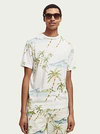 Biele pánske vzorované tričko Scotch & Soda