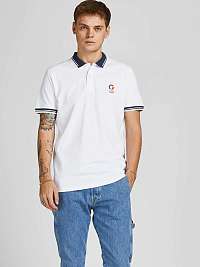 Biele polo tričko Jack & Jones Logan