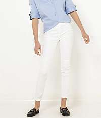 Biele slim fit nohavice CAMAIEU