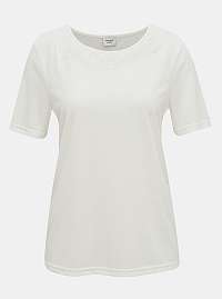 Biele tričko s čipkovaným lemom Jacqueline de Yong Finja