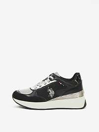 Bielo-čierne dámske tenisky U.S. Polo Assn.