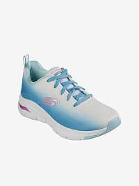 Bielo-modré dámske tenisky Skechers