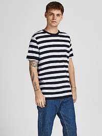 Bielo-modré pruhované tričko Jack & Jones Tropic