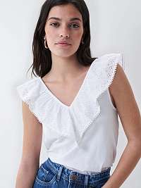 Biely top Salsa Jeans Cains