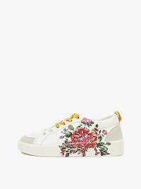 Bílé dámské tenisky Desigual Fancy Flower