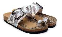 Calceo biele šľapky Thong Sandals Feather