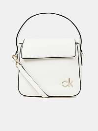 Calvin Klein biele kabelka Hobo W/Flap