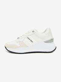 Calvin Klein biele kožené tenisky Rylie Lace Up