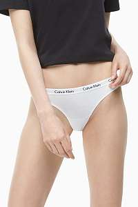 Calvin Klein biele tangá s bielou gumou Thong Strings