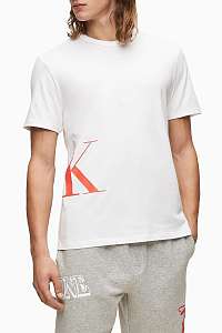 Calvin Klein biele tričko S/S Crew Neck logo