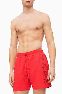 Calvin Klein červené pánske plavky Medium Drawstring s logom - XXL