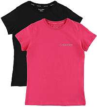 Calvin Klein čierne chlapčenské tričko 2PK Tees - 14-16