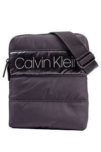 Calvin Klein čierna crossbody taška Puffer Flat Crossover Black