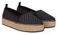 Calvin Klein čierne espadrilky Espadrille Wedge