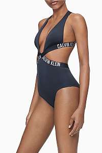 Calvin Klein čierne jednodielne plavky Plunge One Piece