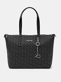 Calvin Klein čierne kabelka Shopper MD Monogram