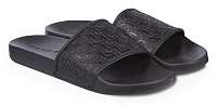 Calvin Klein čierne pánske šľapky Slide Embossed