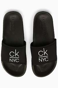 Calvin Klein čierne šľapky Slide