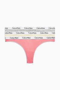 Calvin Klein farebné 3 pack tangá Thong - XL