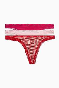 Calvin Klein farebný 3 pack táng s čipkou
