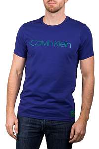 Calvin Klein fialové pánske tričko S/S Crew Neck