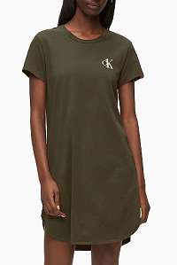 Calvin Klein khaki domáce šaty S/S Nightdress