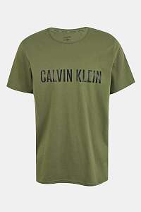 Calvin Klein khaki pánske tričko S/S Crew Neck