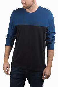 Calvin Klein modro-čierne pánske tričko L/S Crew Neck